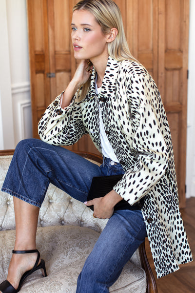 youser Leopard Jacket 切替ジャケット ユーザー L EmersonFry-AtelierShortCoat-