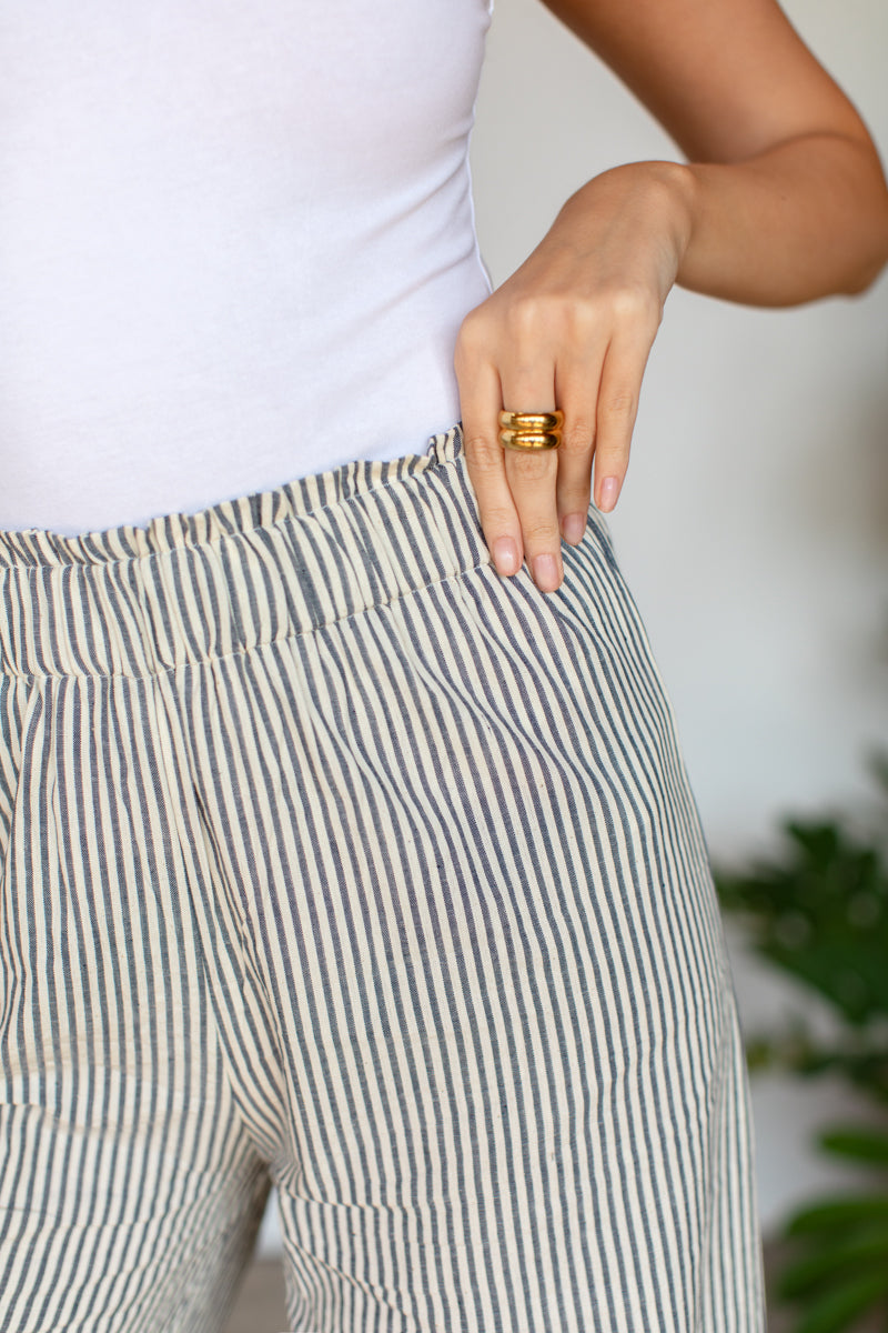 Pull On Pocket Pant - Newburyport Stripe