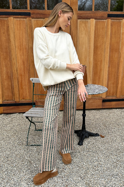 Everyday Pant - Vintage Floral Stripe Pine - Emerson Fry