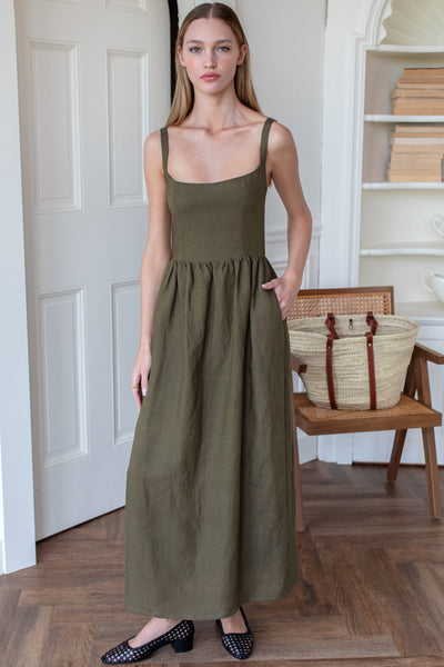 Jour Maxi Dress - Martini Olive - Emerson Fry Jour Maxi Dress - Martini Olive - Emerson Fry