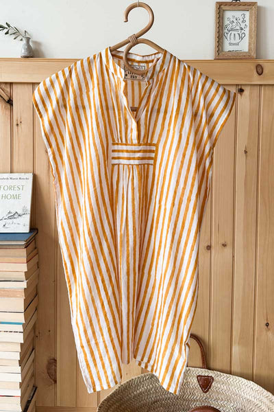 Little Fry Caftan - Marigold Stripe Organic - Emerson Fry
