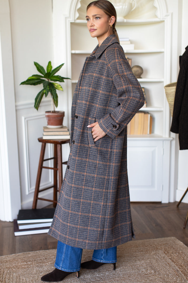 Maxi Overcoat - Vienna Plaid
