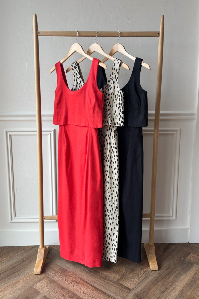 Roma Midi Dress - Apple Red