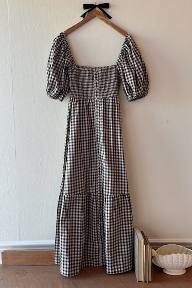 Santiago 4 Maxi Dress - Cocoa Gingham