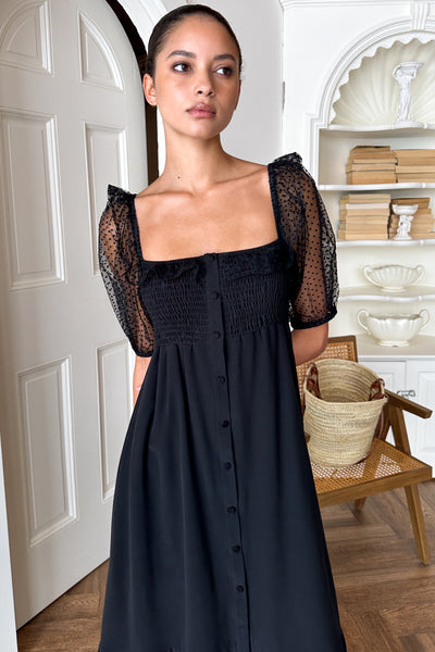 Shona Joy Elastic Bodice Maxi Dress Shirred Bodice Maxi Dress Black Dots Emerson Fry Shona Joy Elastic Bodice Maxi Dress Shirred Bodice Maxi Dress Black Dots Emerson Fry