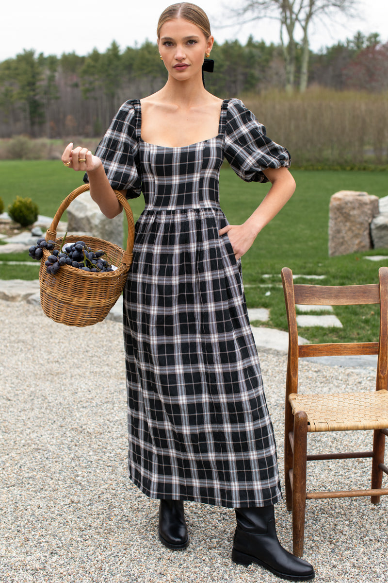 Sylvian Dress - Sylvian Plaid Dark