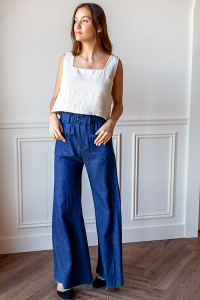 Tulip Wide Leg - Indigo Hemp Organic - Emerson Fry