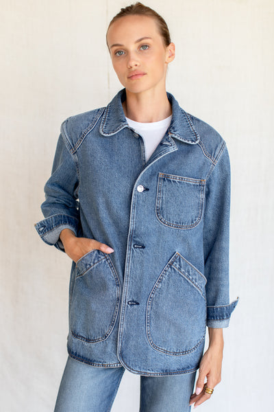 【NONCODE】Woods Half Denim Jacket EmersonFryCabinJacketClassicSt