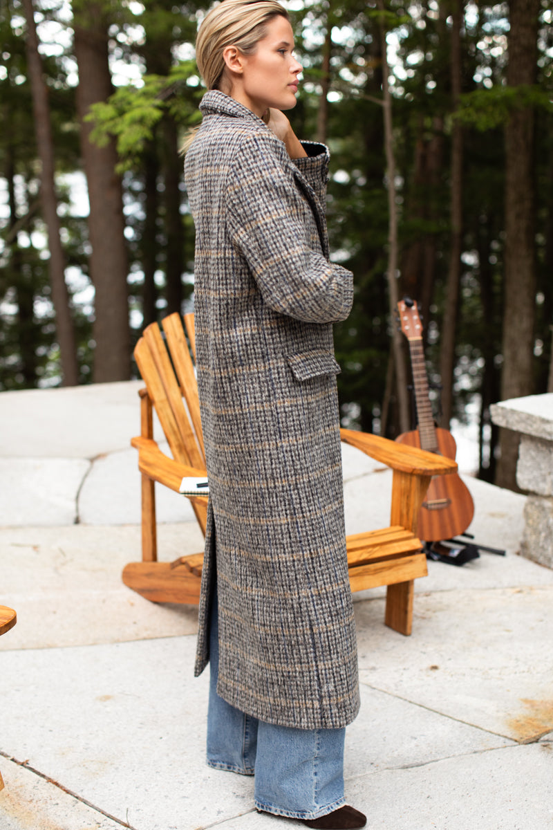 Emerson Layering Maxi Coat - Wooly Mohair Plaid