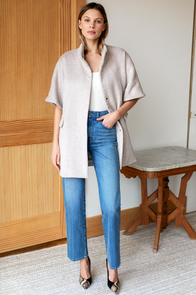 Layering Jacket - Sand Wool Mohair - Emerson Fry