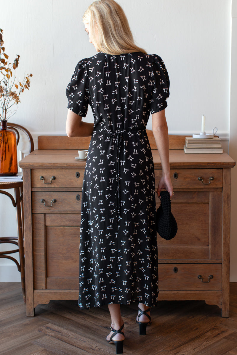 Lucyia Antique Dress - Vintage Bows Tuxedo