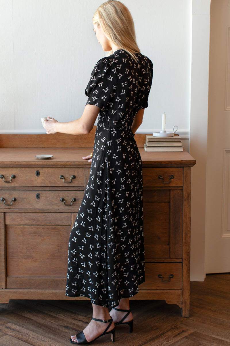 Lucyia Antique Dress - Vintage Bows Tuxedo