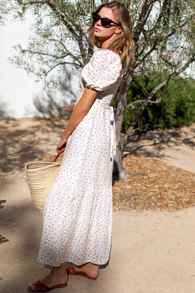 AMERI　LOUISE ART DRESS M The Augusta Dress | Lapis Gauze – Christy Dawn