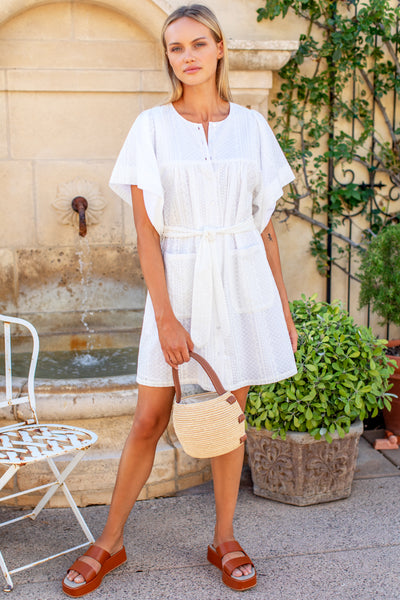 EmersonFryMarionButtonDressWhi