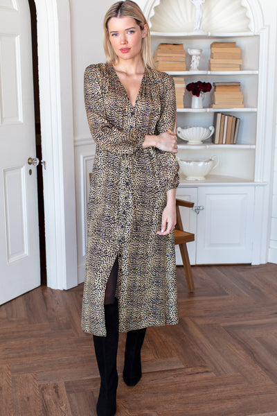 May Dress - Little Cheetah Silk - Emerson Fry May Dress - Little Cheetah Silk - Emerson Fry