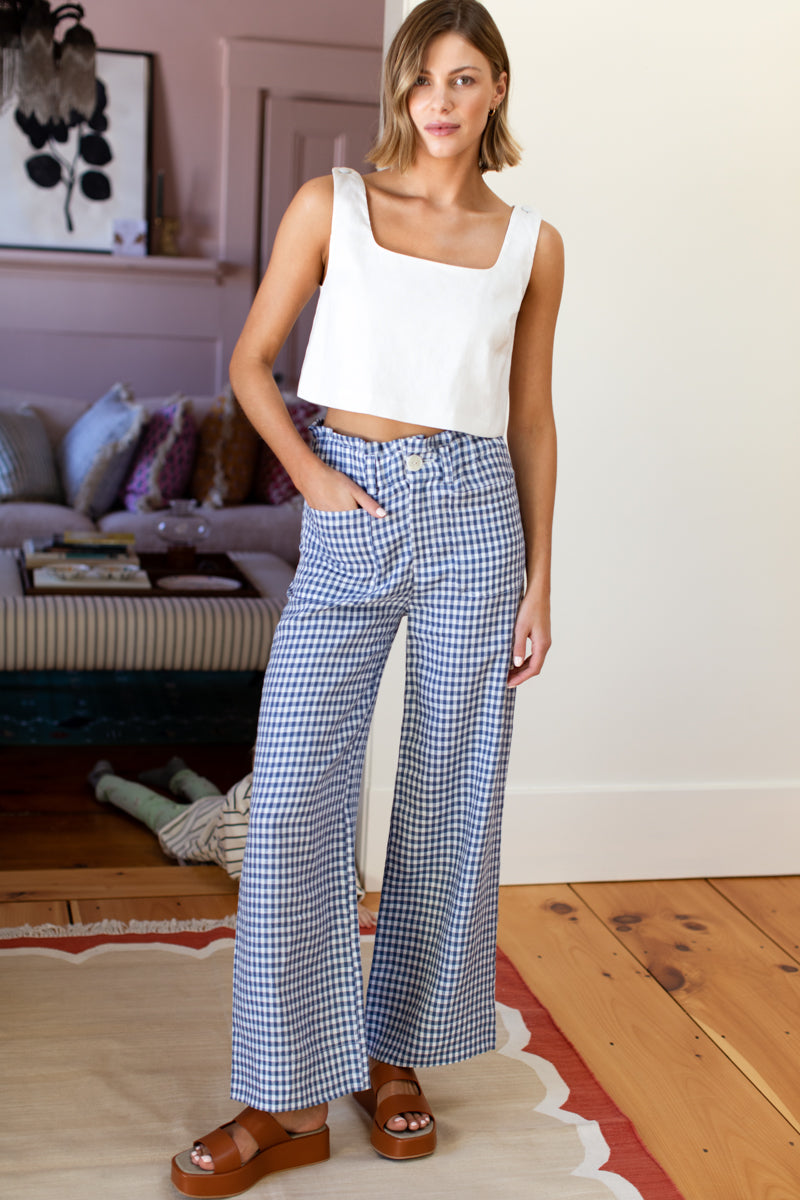 Orchard Wide Leg Pant - Delfini Linen