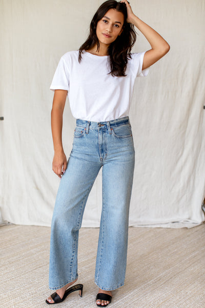 Perfect Wide Leg - Washed Indigo 2 - Emerson Fry