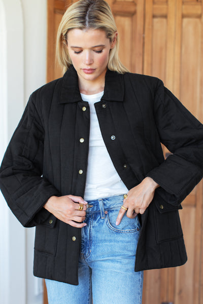 ブルゾン barn coat Camp Barn Coat - Jet Black Organic - Emerson Fry