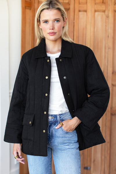 Camp Barn Coat - Jet Black Organic - Emerson Fry