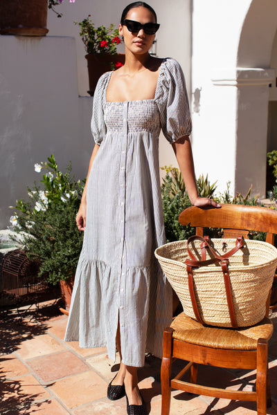 Santiago 3 Maxi Dress - Newburyport Stripe - Emerson Fry