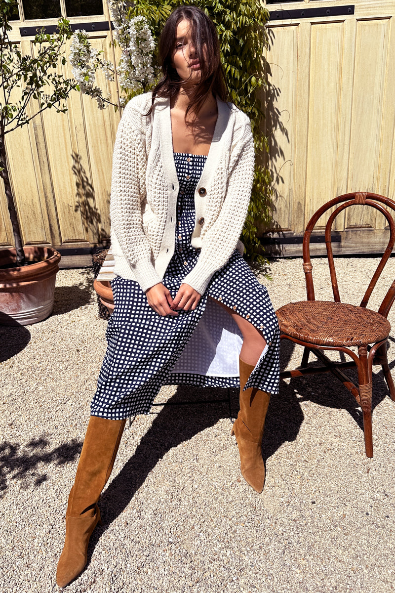 Cozy Cable Cardigan - Ivory Alpaca