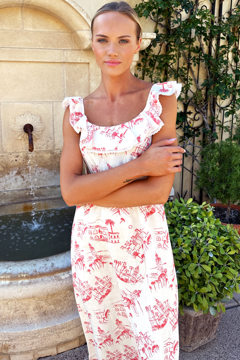 St. Jean Dress - Postcard Linen