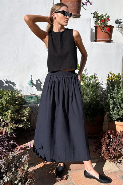 Wide Hem Skirt - Midnight - Emerson Fry