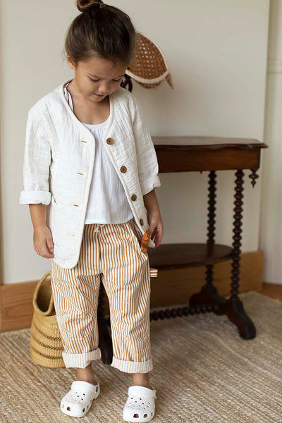 Little Fry Quilted Jacket - Cloud White Organic - Emerson Fry