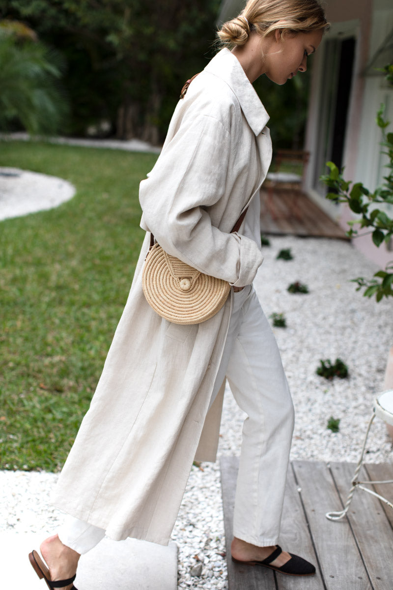 Layering Trench - Almond Linen