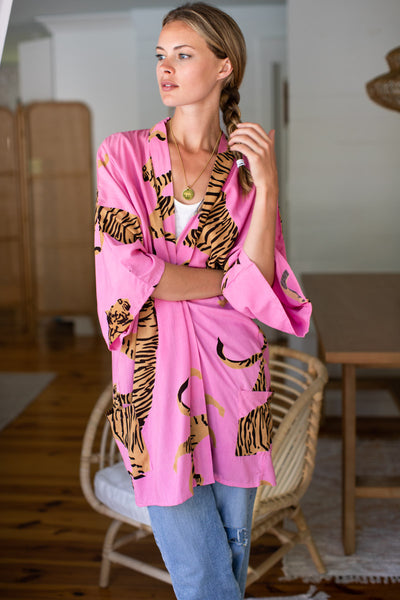 Fete Layering Top - Tigers Aurora Pink - Emerson Fry