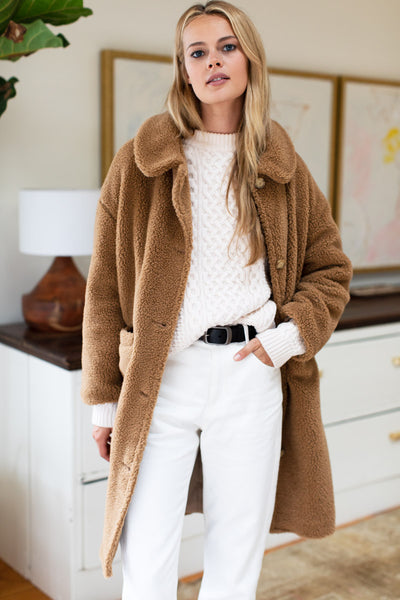 EmersonFryMidiSherpaCoatCamel-