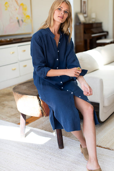 EmersonFryMidiShirtdressLakeBl