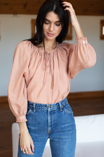 Lucy 2 Blouse - Ballet Pink - Emerson Fry