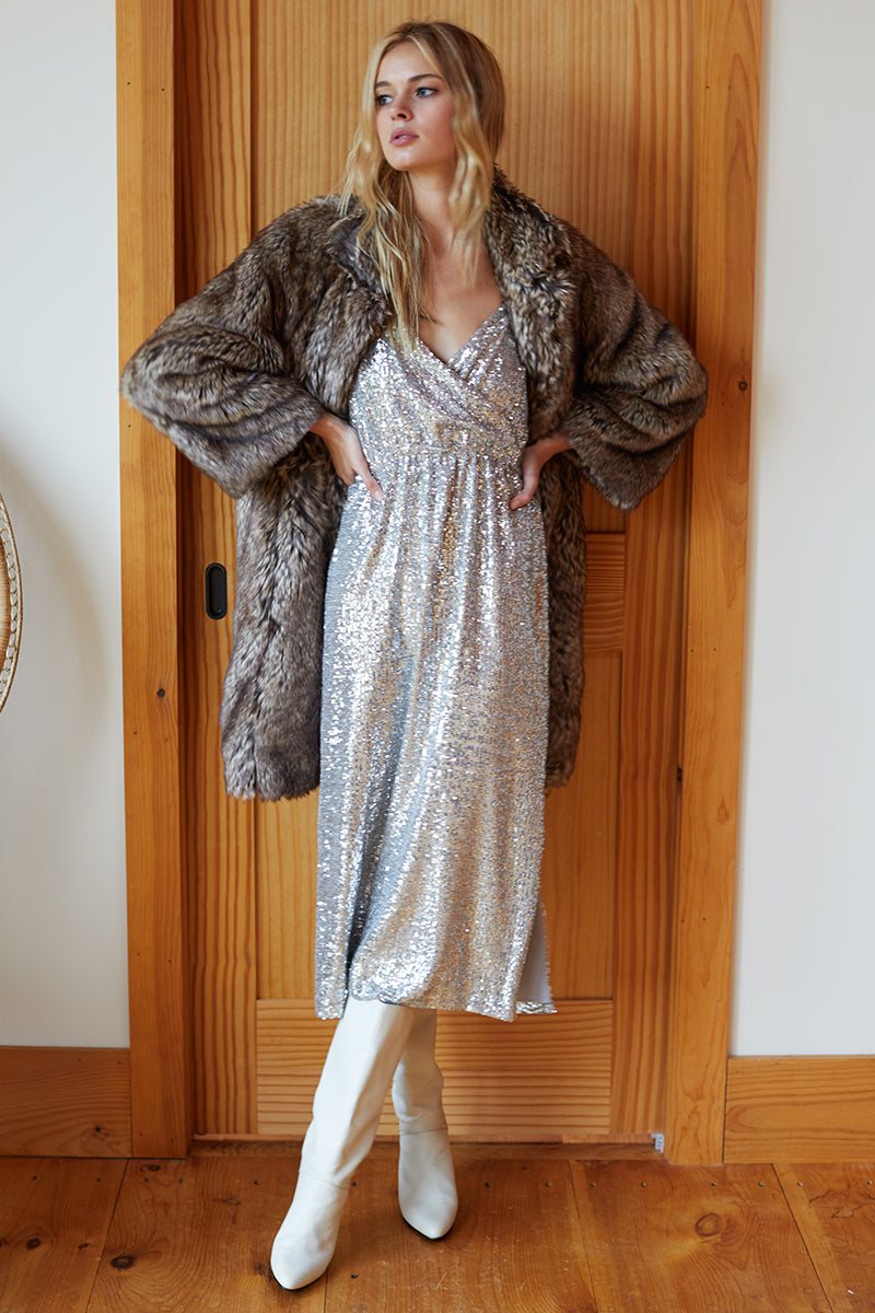 Sparkler Dress - Silver Sequin