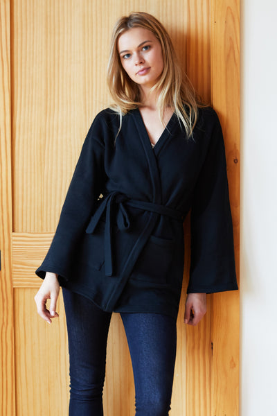 Black clearance wrap cardigan