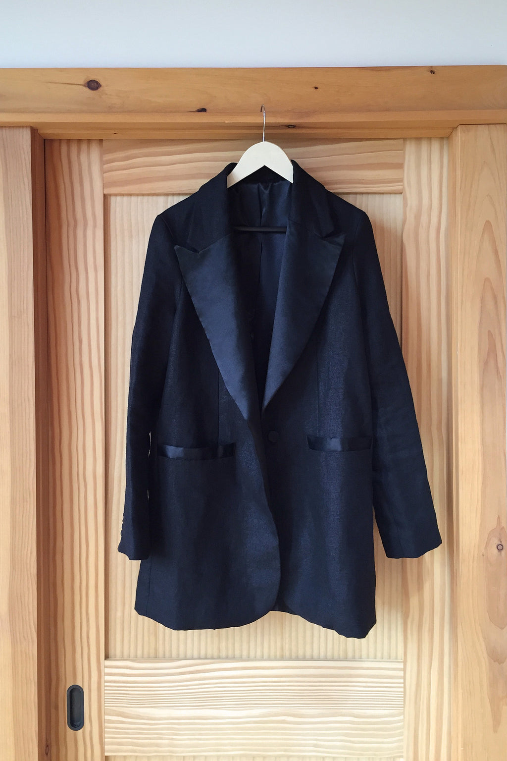 Linen Tux Jacket - Black