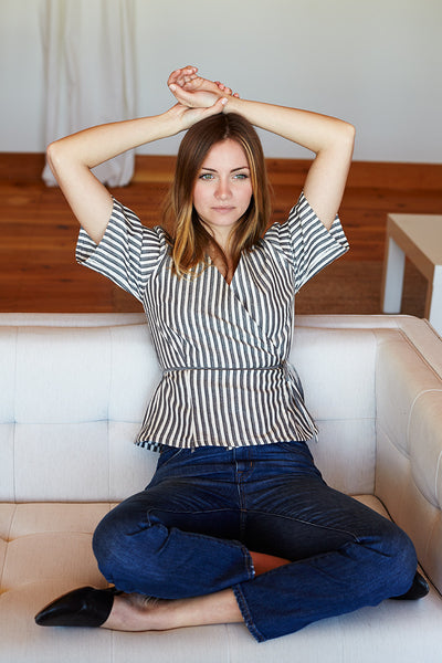 Wrap Top - Organic Stripe - Emerson Fry