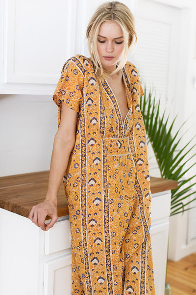 Francina Caftan - Saffron Lurex - Emerson Fry