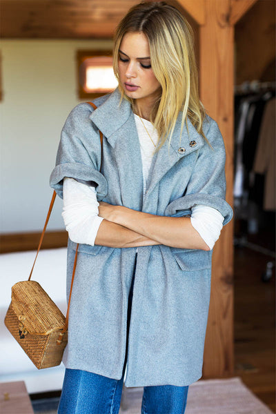 Layering Jacket - Grey Wool Cashmere - Emerson Fry