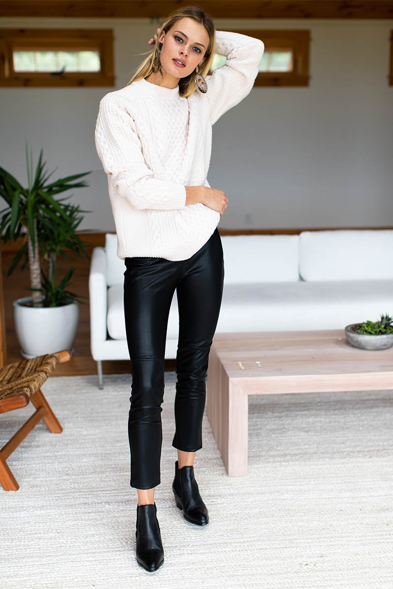 Vegan Leather Legging - Black
