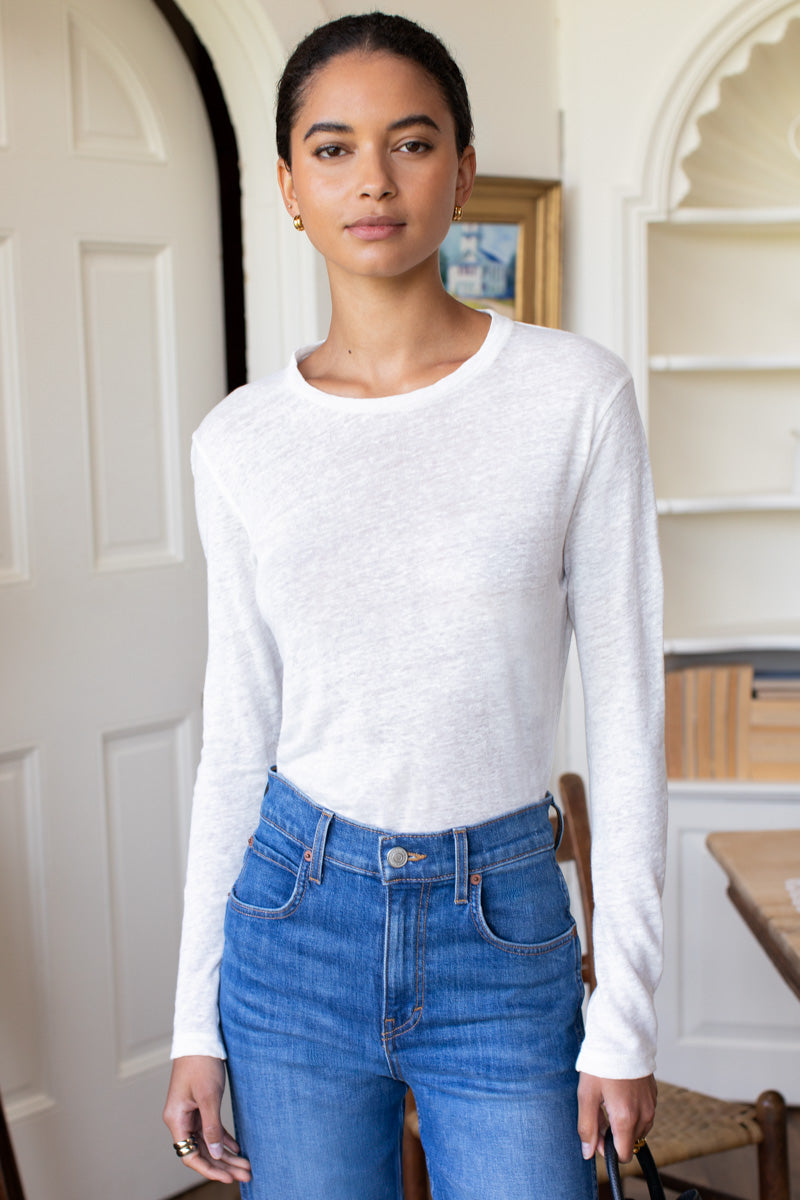 Emerson Crewneck - White Linen