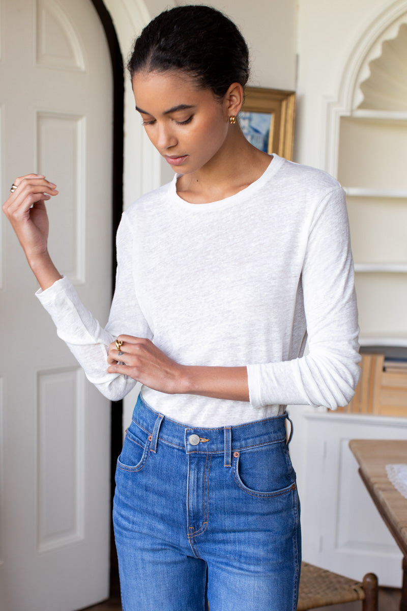 Emerson Crewneck - White Linen