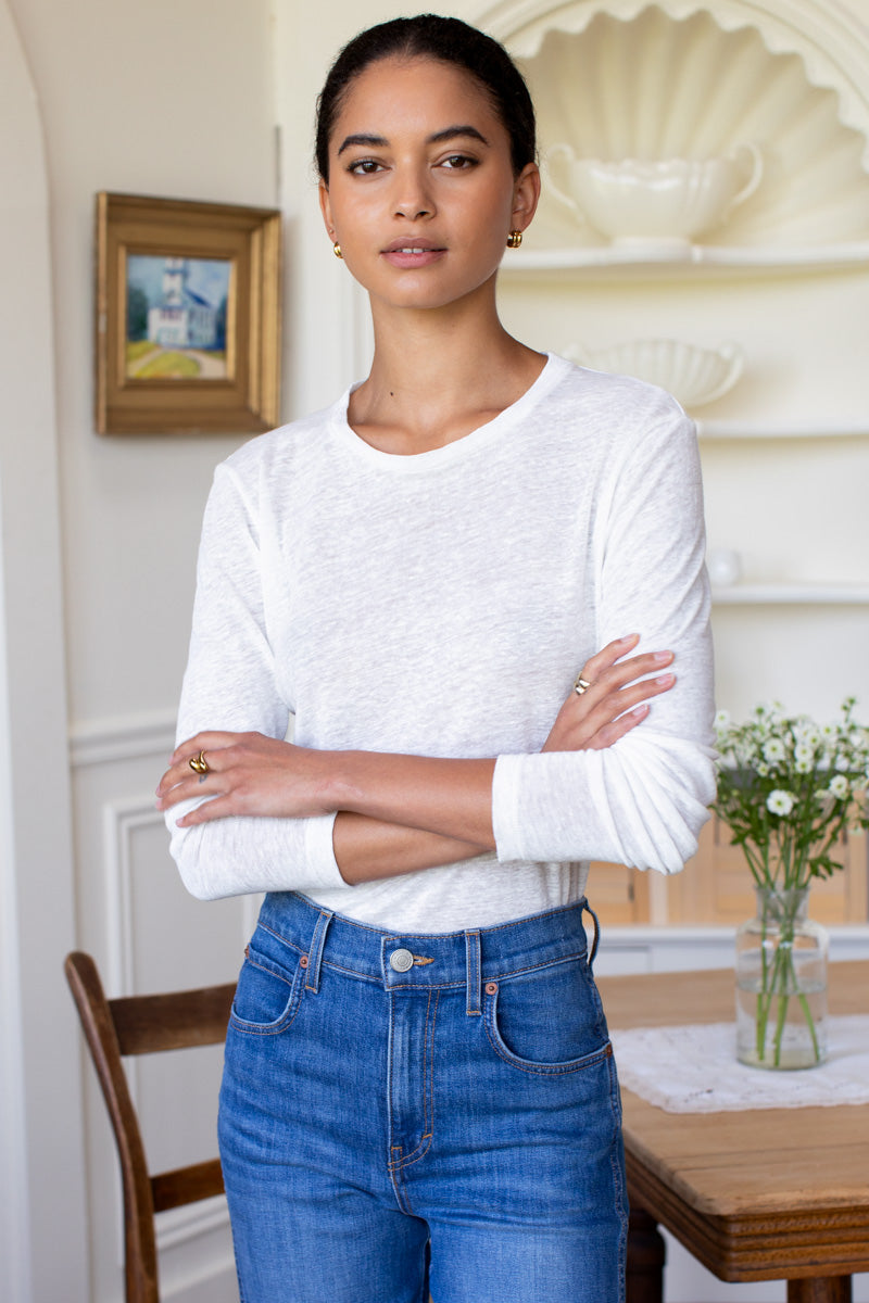 Emerson Crewneck - White Linen