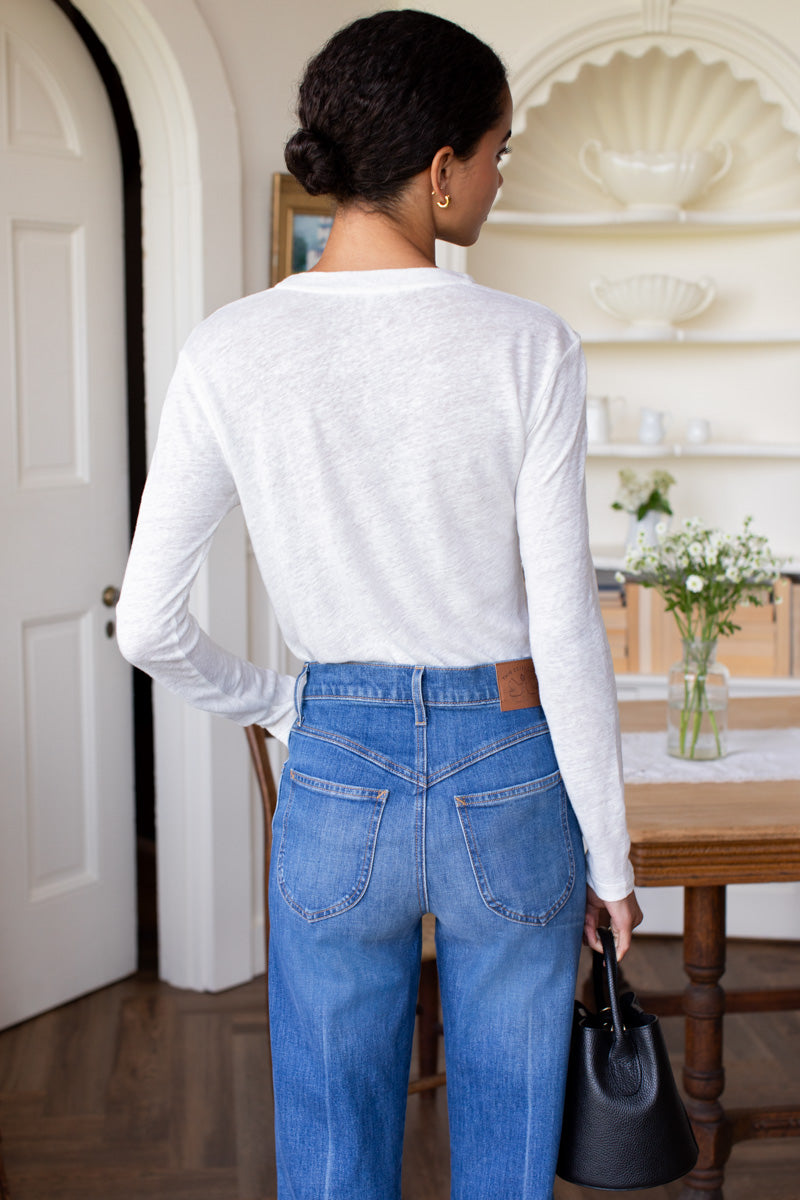 Emerson Crewneck - White Linen