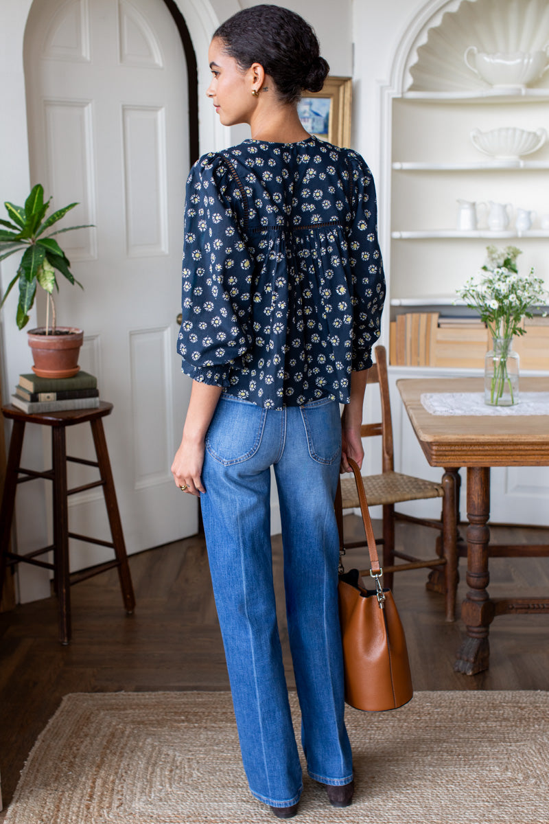 Isla Longsleeve Top 2 - Maritime Daisy Organic