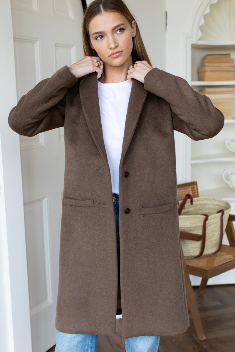 Tailored Coat - Umber Wool
