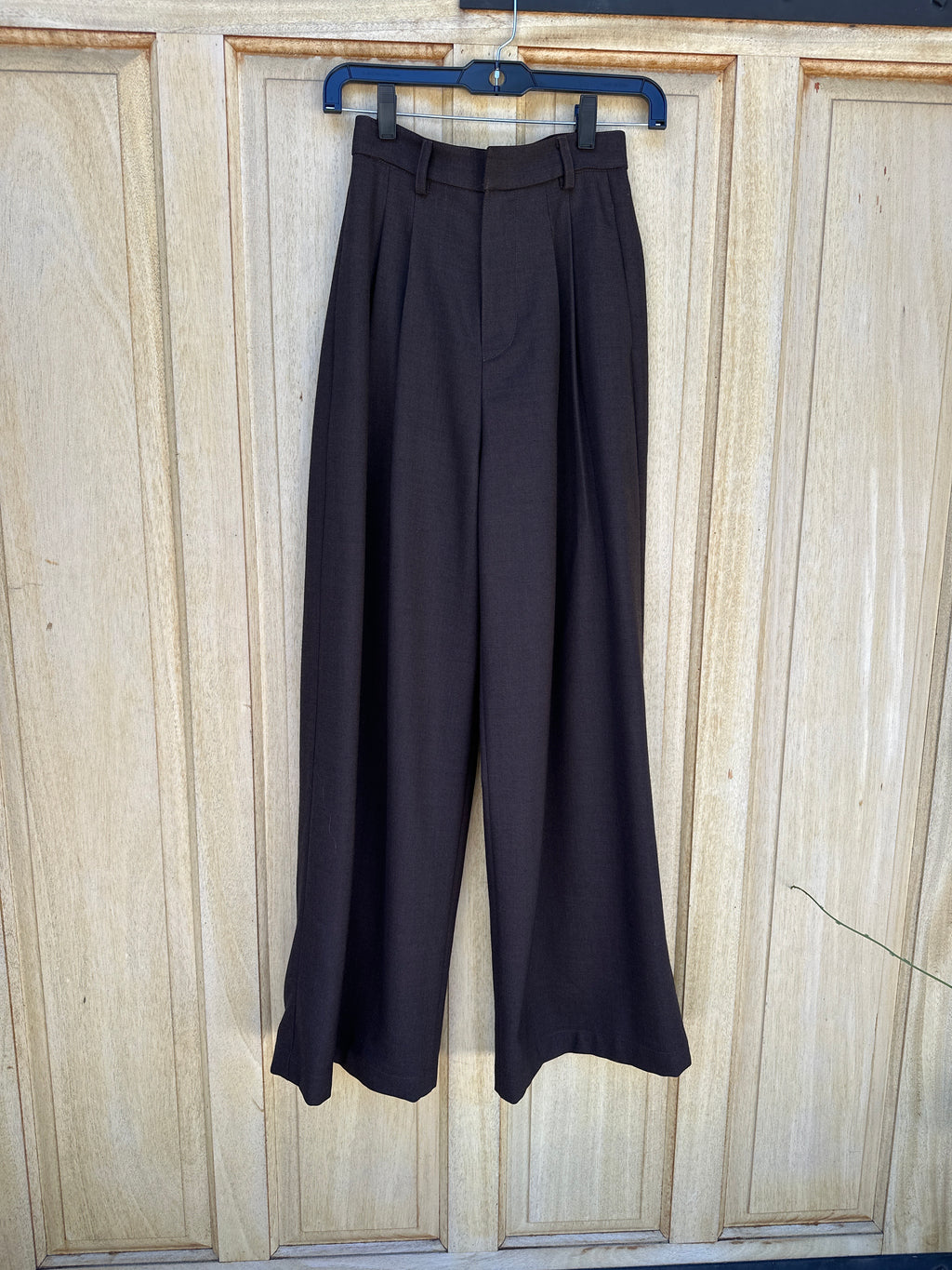 Atelier Pleated Pant 2 - Cocoa Gabardine