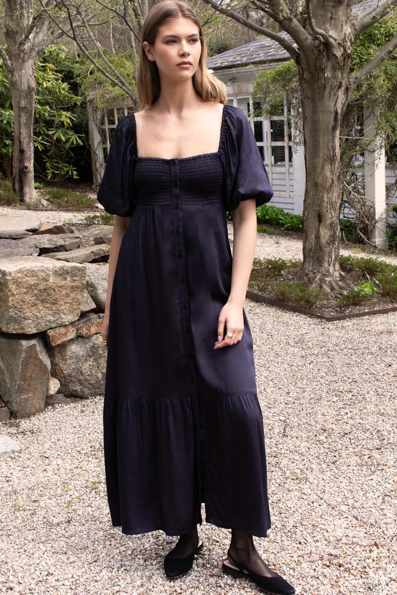 Santiago 3 Maxi Dress - Midnight Satin