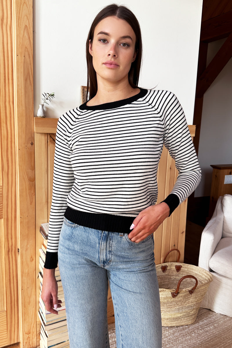 Emerson Sweater - Black Stripe 2