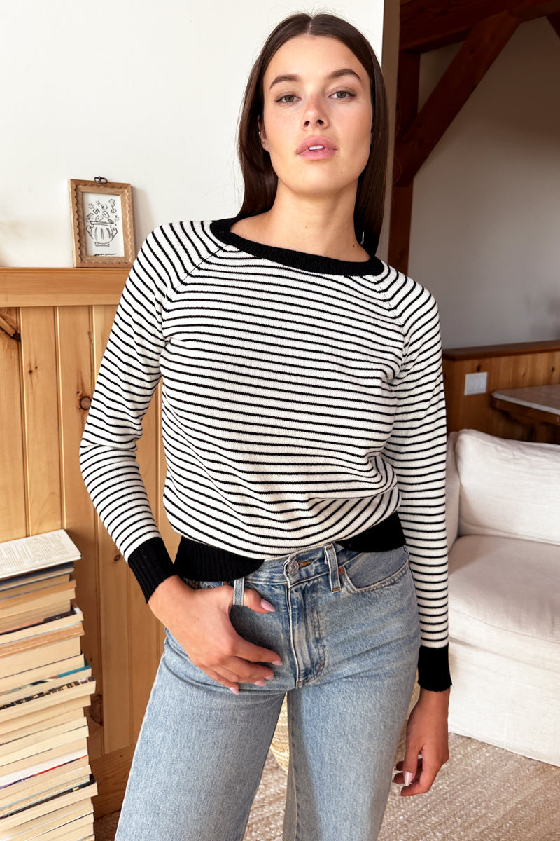Emerson Sweater - Black Stripe 2